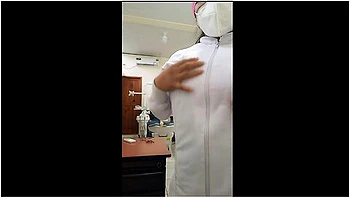 Hot Nurse Makes Her Work A Club To Record Porn And Show Her Vagina