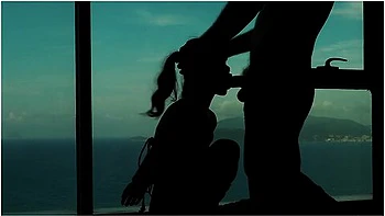 Artistic Silhouette - Tied Up Asian Teen Sucking Dick With An Ocean View - Baebi Hel