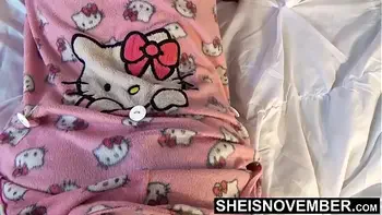 My Step Mom Isn't Aware That Step Dad Does Things With His Big Cock While She Slept, Sexy Ebony Step Daddies Girl Sheisnovember Keeping Their Secret, Step Dad Is Taboo Jerking BBC Over Her Big Ass In Hello Kitty Butt-Flap Onsie in Msnovember