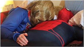 Granny Supergirl Sucks Spiderman