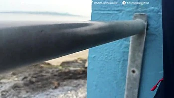 Super Risky Public Handjob on a Bench and Pier - SlipCouple Outdoor Adventure