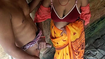 Sexy Indian Bhabhi Outdoor Doggystyle with Trilokinath - Big Boobs and Hard Fucking