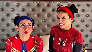 Spider Girl Anal Threesome with Huge Cock - Cosplay Porn with Jenifer Play & SoyMarce