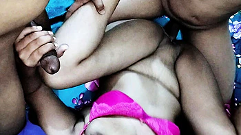 First Time Threesome with Office Boss and Boyfriend Hardcore Fuck Indian Bhabhi