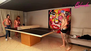 Hot Married Women Fuck Young Tattooed Teen And Swallow Cum - Sara Blonde & Ambar Prada Threesome