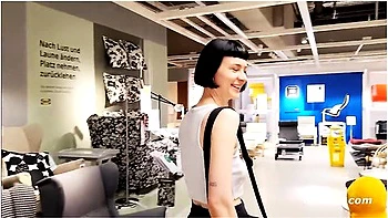 Sexy Delfine Does Naughty Things Inside The Store