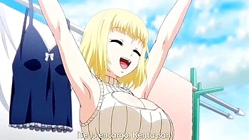 He puts her in a costume and penetrates her from behind, cumming inside her while holding her in his arms.