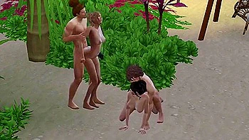 Sneaky Cheating Our Wives With Our Stepsisters On A Public Beach