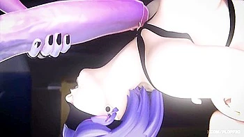 Plopp3d Intense Anal Sex: Submissive Asian Slut Passionately Fucked By Massive Gaping White Ass Filled With Cum