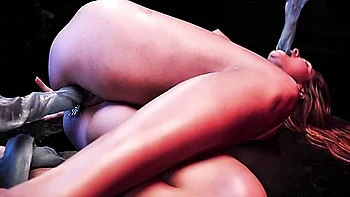 An Alien Creature Raped A Naked Earth Girl With Tentacles