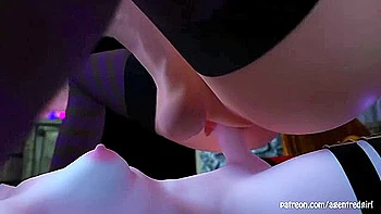 Two Sexy Futa Witches In Stockings Fuck On The Floor