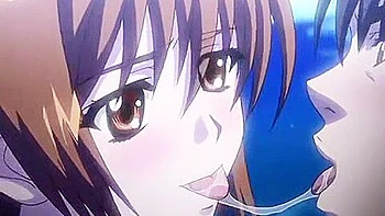 A beautiful girl in a uniform gets all the boys in a swimsuit in the toilet and ejaculates in her mouth.