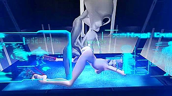 Human Female And 3 Aliens