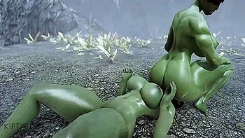 Two Muscular Curvy Orc Step sisters And Their Sex In The Rain 2