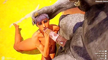 Maya Serves Her Minotaur Lord