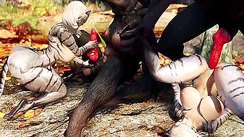 Two Catgirl Fake twin Step sisters Fucked By Two Werewolves 1