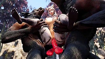 Two Werewolves Fucked A Cute Cat Girl 1