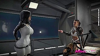 Officer On Dick - 3d Futanari Threesome Animation By Rikolo