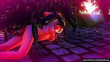 Yorha 2b Railed By Insectoid Monster (palefire34)