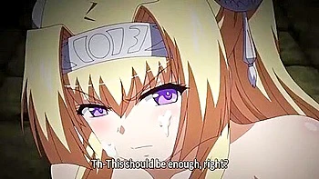 While both hands are restrained by the old man, he thrusts deep into her throat and cums inside her.