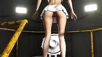 The Blonde Meets The Tentacles Of The Monster In The Bio Laboratory