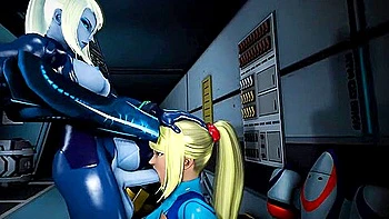 Evil Samus Throatfucks Samus
