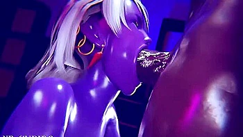 Deep Blacked Blowjob