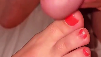 Night Masturbation On A Beautiful Foot