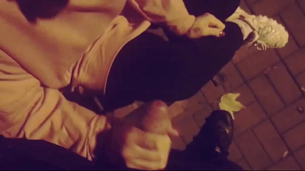 Risky blowjob to a stranger in a public