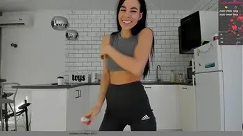 sport girl show amazing body