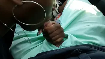 GETTING SUCKED OFF IN THE CAR BY AN EBONY MILF