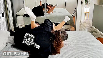 Stepdad Handcuffs Me And Plays With My Tiny Pussy