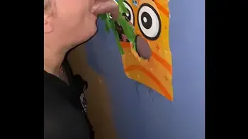 Gloryhole fun down at the local sex shop