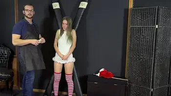 Teen Christmas Elf punished in Bondage EP 2