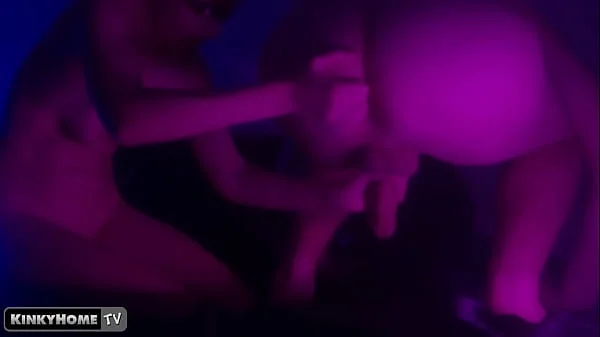 Triple prostate orgasm. Milking from the blonde.