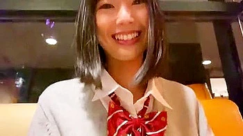 She pleases the man with a hand job and a blowjob. She straddles him and gives him continuous cowgirl piston thrusts.