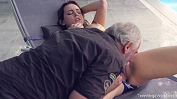 Candy Red - Ginger Cutie Drinks Old Cum Hd Video