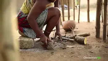 Husband caught his ther fucking his wife, he punished him to kneel down and watch him fuck his wife