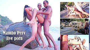 2 Monstercocks - Big Jahman And Buddy Split A Slim Brazil Teen 18+ At The Beach. Sinsational! - Heloa Green