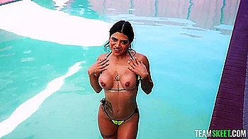 Shes Begging Him To Rip Her Bikini Off And Cum All Over Her Big Tits