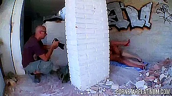 Curly Blonde Banged Outdoors