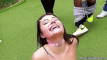 13 Black Men Fucks Adria Raes Pretty Face