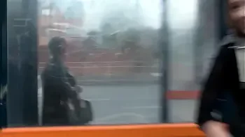 Naughty brunette teen babe Leyla pissing outdoors