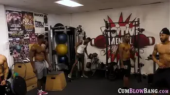 Busty hottie sucking black