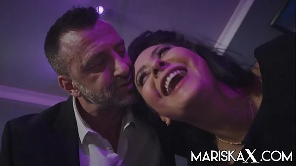 MARISKAX Mariska gets filled up by two big cocks