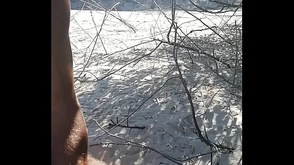 Serious !! Muscular young guy cums on my wife while we were leisurely at the nude beach