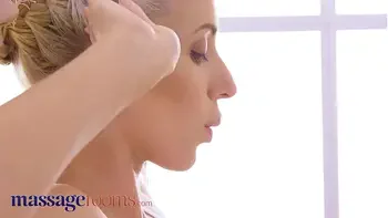 Massage Rooms Czech blondes Emily Bright and Florane Russell orgasmic lesbian facesitting