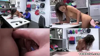 Beautiful ebony shoplifter anal search