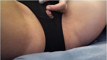 Japanese Wife Play With Her Clit Through The Hole Of Underwear