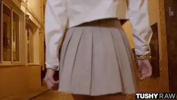 TUSHYRAW Young sexy Brunette gapes like a pro